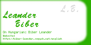 leander biber business card
